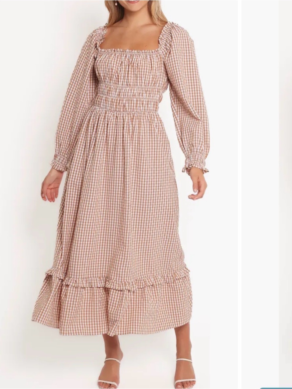 Petal & Pup Torrie Shirred Long Sleeve Maxi Dress
